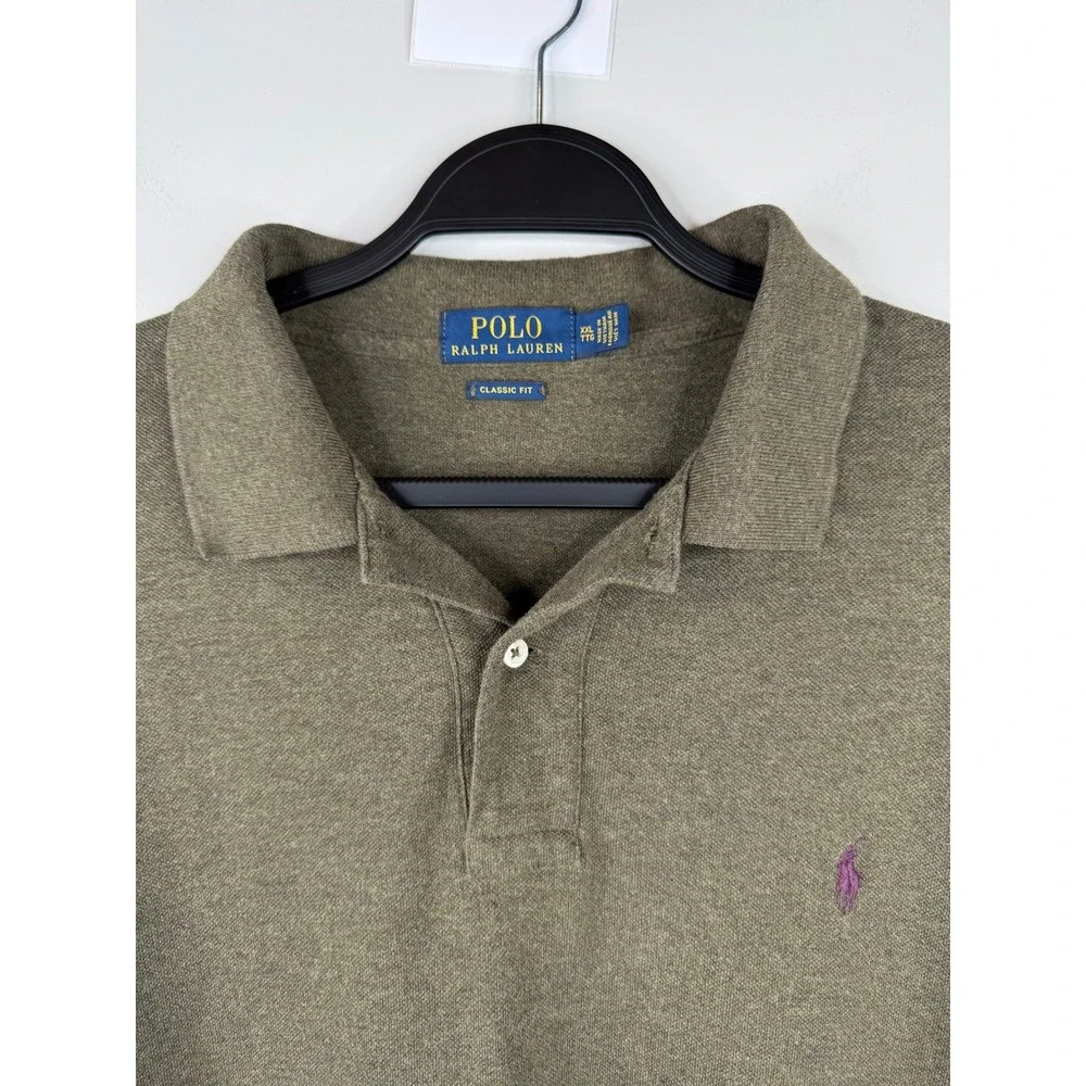 Polo Ralph Lauren Mens XXL Classic Fit Olive Green Short Sleeve 100% Cotton
